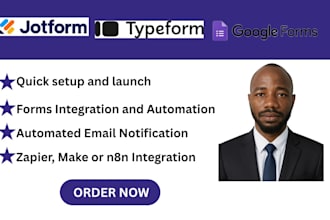 connect jotform typeform googleforms to n8n make or zapier in 24 hours