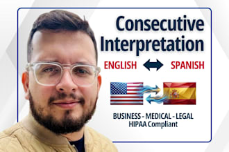 interpret live calls or meetings in english and spanish
