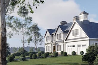 do photorealistic interior exterior 3d rendering for US real estate projects
