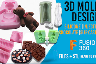 custom 3d mold designs for silicone chocolate molding fusion 360 print stl file
