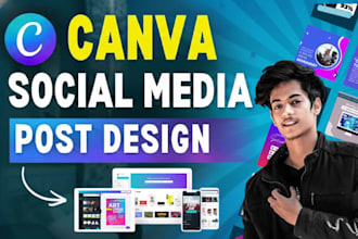 design social media poster for your brand in canva