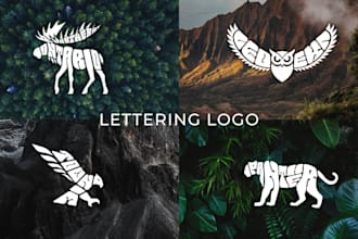 design unique animal lettering artworks