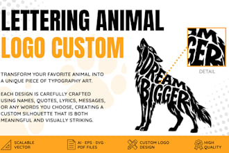 create a unique animal lettering design
