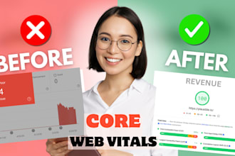 fix core web vitals errors,increase page speed and optimized wordpress websites