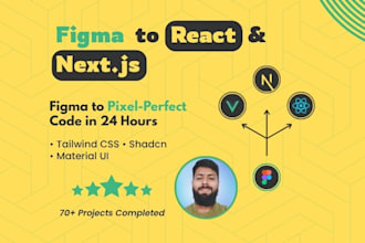 convert figma psd files to react nextjs html css websites or web app