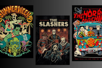 design halloween horror poster, movie flyer, banner, book cover, t shirt, logo