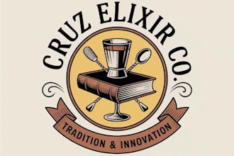 design a vintage logo for your cocktail or beverage brand