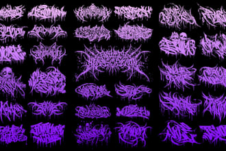 design extreme graffiti tag, nu metal, hard techno and metal band logo