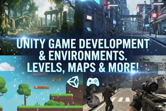 do unity game development, unity game, game environment design, game level, map