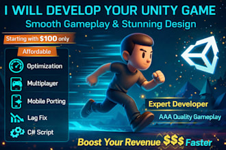 do unity game development, unity game, multiplayer game, mobile game