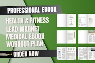 design workout plan canva fitness ebook, medical ebook, canva lead magnet, adhd