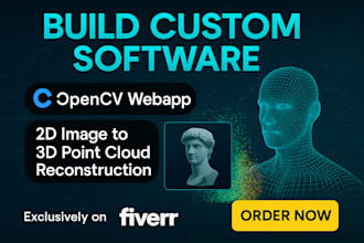 build custom software, opencv webapp, 2d image to 3d point cloud reconstruction