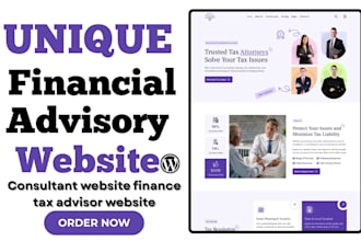 build financial advisor website consultant website finance, tax advisor website