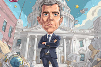 create a political or satirical cartoon