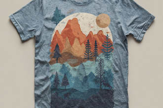 do a vintage tshirt designs outdoor nature themes