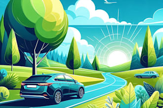 create vector illustration of car or any vehicle