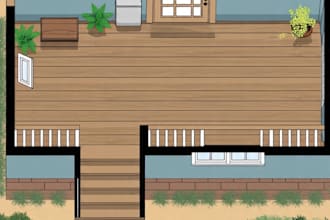 crate deck, patio, porch layout design ,3d rendering