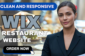 design or redesign restaurant wix website, food website