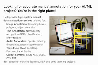manually annotate image and text data in json, XML, or yolo