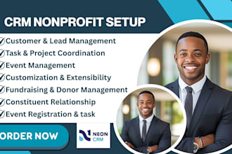 setup  crm nonprofit blackbaud crm neon crm pipedrive infoflo givelife365 qomon
