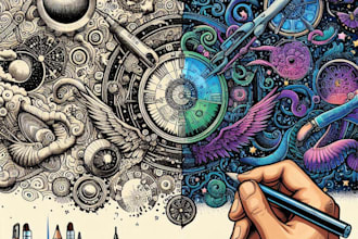 convert hand drawing into digital vector art