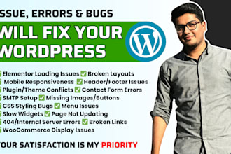 fix wordpress issues, errors, and bugs