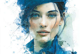 paint a portrait in my watercolor style
