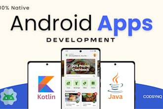 develop high quality native android app using kotlin or java