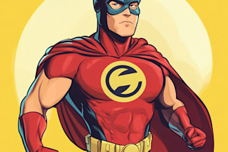 create superhero cartoon character for you