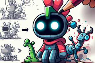 draw you 2d video game concept art character asset,animation
