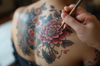 make a traditional japanese irezumi tattoo