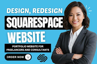 design a squarespace portfolio website for freelancers and consultants