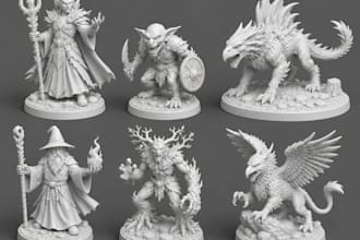 design 3d miniature sculpting and custom stl models