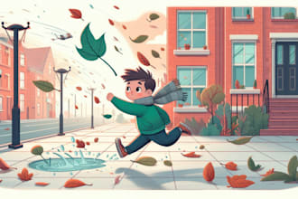create colourful children book illustrations