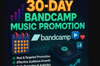 do 30 days bandcamp music promotion with effective tactics to reach audience
