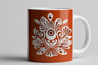 create an custom mug design or coffee mug design
