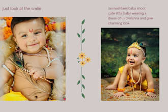 create a stunning baby photo album design