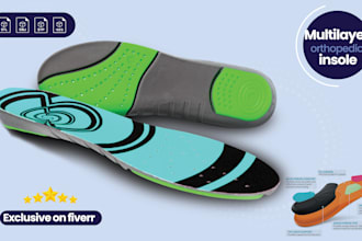 design multilayer orthopedic insole for cnc or pu molding