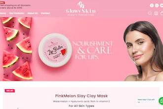 design skin care website, beauty, cosmetics, makeup, yoga, spa shopify store