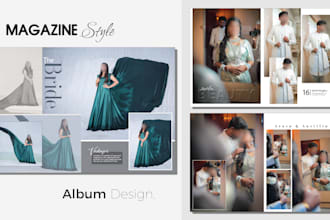 design a modern photo book or album layout with story