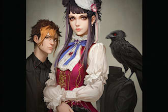 draw anime art, manga art, original character, and vtuber