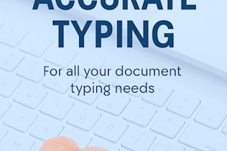 do accurate data entry and typing work fast and professionally