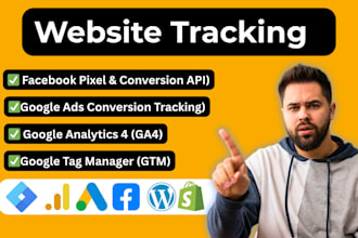setup google analytics 4, GTM, and advanced event tracking