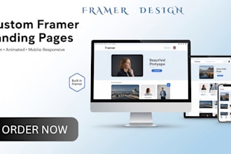 design framer website, landing page or figma to framer site