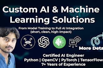 develop custom ai, ml, nlp, and vision projects in python