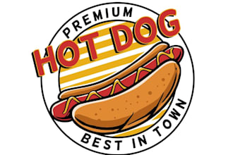 make professional hot dog logo