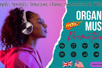 do spotify music soundcl0ud music amazon music apple music promotion organically