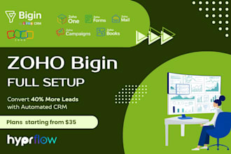 setup your zoho bigin CRM with advanced workflows and integrations