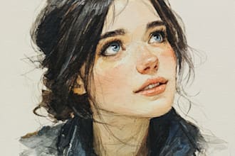 realistic watercolor portrait art
