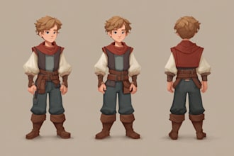 do unique 2d game characters, animations, and nfts